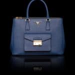 Prada Cornflower Blue Saffiano Lux Tote with Cargo Pocket Bag