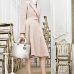 Dior White/Light Brown Lady Dior Bag - Pre-Fall 2014