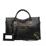 Balenciaga Black Classic Metallic Edge City Bag