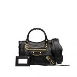 Balenciaga Black Classic Metallic Edge Mini City Bag