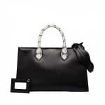 Balenciaga Black with Python Handles Tote Bag - Spring 2014
