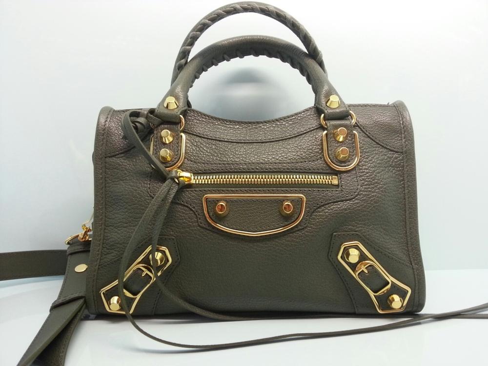 Balenciaga Mini City Grey 'Vert Lichen' Bag - Spring 2014