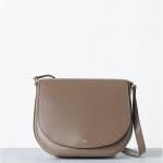 Celine Taupe Grained Calfskin Trotteur Bag