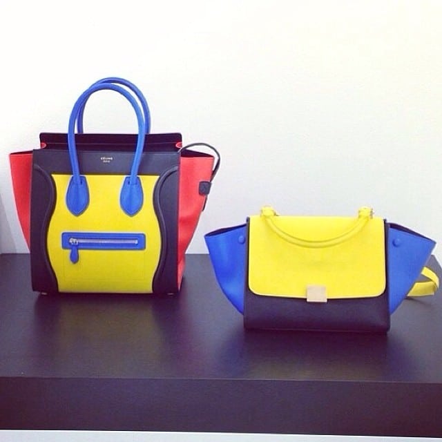 Celine Tricolor Mini Luggage Bag in Bright Colors