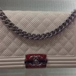 Chanel Beige Boy Chanel Perforated Medium Flap Bag