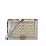 Chanel Bicolor Metallic Gold Boy Bag - Spring Summer 2014