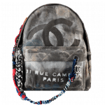 Chanel Black Graffiti Backpack Bag - Spring Summer 2014