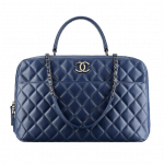 Chanel Blue Large Quilted Tote Bag - Spring 2014 Act 1
