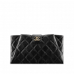 Chanel Clutch Bag in Grained Calfskin CC tab - Spring Summer 2014