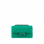 Chanel Green Jersey Timeless Classic Flap Bag - Spring Summer 2014