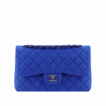 Chanel Medium Blue Jersey Flap Bag - Spring Summer 2014
