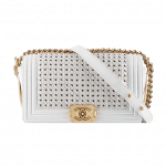 Chanel White Boy Reverso Flap Bag Braided - Spring 2014 Act 1