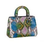 Diorissimo Hand Painted Multicolor Python Small Tote Bag - Spring 2014
