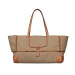 Hermes Brown Canvas Tote Bag - Spring 2014