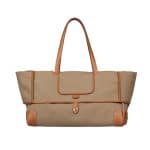 Hermes Brown Canvas Tote Bag - Spring 2014