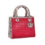 Lady Dior Mesh Pink Tri Color Python Bag - Spring 2014