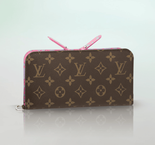 LOUIS VUITTON Patent Sweet Monogram Zippy Wallet Pomme D'Amour