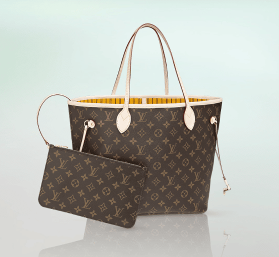 Louis Vuitton Monogram Neverfull MM GM Pouch Pochette Mimosa