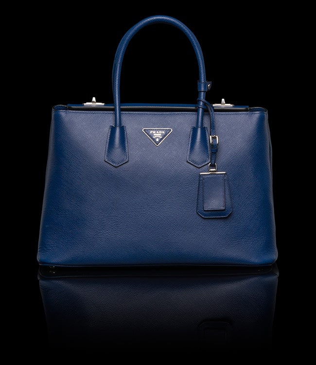 Prada Navy Cuir Twin Tote Bag – The Closet