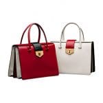 Prada Red/White Tote Bags - Spring 2014