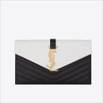 Saint Laurent Black/White Classic Monogramme Saint Laurent Envelope Clutch Bag - Spring 2014