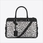 Saint Laurent Black/White Leopard Print Classic Duffle 12 Bag - Spring 2014