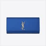 Saint Laurent Blue Classic Monogramme Saint Laurent Clutch Bag - Spring 2014
