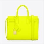 Saint Laurent Neon Yellow Classic Mini Sac De Jour Bag - Spring 2014