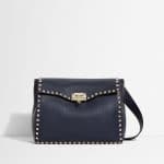 Valentino Navy Rockstud flap bag - Spring 2014