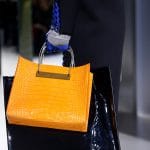 Balenciaga Mustard Yellow Croc Shopping Tote Bag - Fall 2014