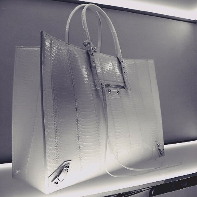 Balenciaga Papier White Python Bag - Spring 2014