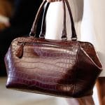 Bottega Veneta Burgundy Crocodile Brera Bag - Fall 2014