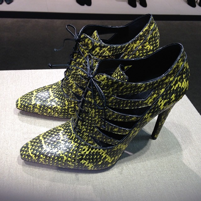 Bottega Veneta Green Oxfords Python Shoes - Fall 2014