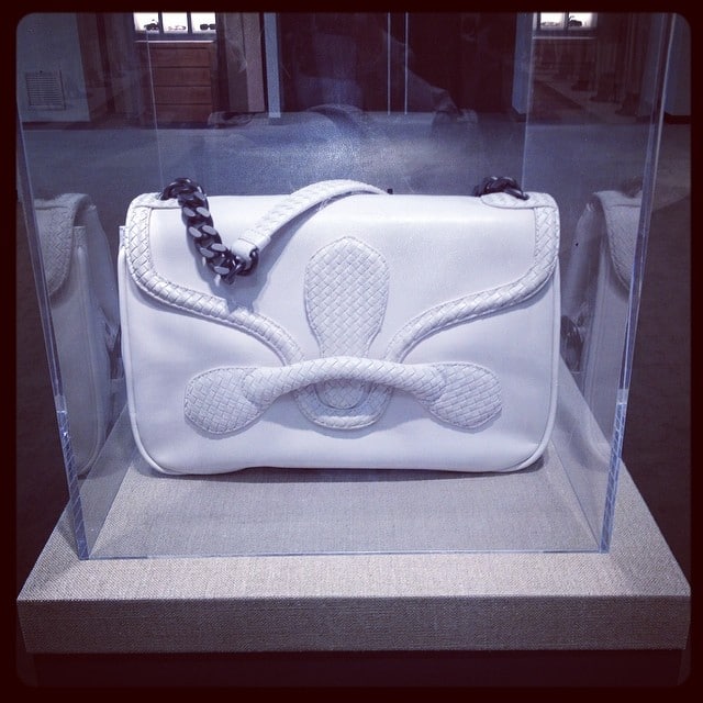 Bottega Veneta White Flap Bag - Fall 2014