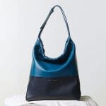 Celine Blue Shoulder Drawstring Bicolor Cabas Bag - Pre Fall 2014