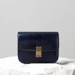 Celine Midnight Blue Pyhon Box Flap Bag - Pre Fall 2014