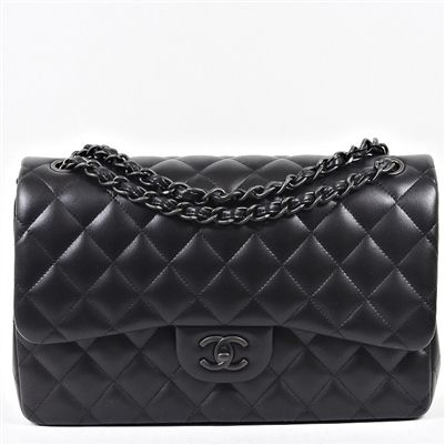 all black chanel purse