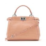 Fendi Baby Pink Crocodile Peekaboo Mini Bag - Spring 2014