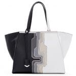 Fendi Black Multicolor Circuit Inlay 3Jours Tote Large Bag - Spring 2014