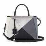 Fendi Black Multicolor Geometric 3D 2Jours Tote Small Bag - Spring 2014