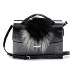 Fendi Black wiith Fox Fur Demi Jour Bag - Spring 2014