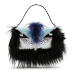 Fendi Black/Blue Python with Swaroski:Fox and Mink Fur Baguette Bag - Spring 2014