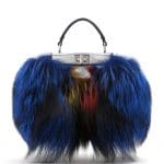 Fendi Blue Fox Fur Peekaboo Mini Bag - Spring 2014