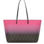 Fendi Brown FF/Degrade Candy Pink Two-Tone FF Roll Bag - Spring 2014
