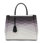 Fendi Degrade Black Geometric 2Jours Tote Bag - Spring 2014