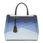 Fendi Degrade Blue Geometric 2Jours Tote Bag - Spring 2014