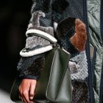 Fendi Green 3jours Tote bag with White Shearling Handle - Fall 2014