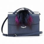 Fendi Grey with Fox Fur Demi Jour Bag - Spring 2014