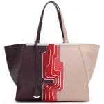 Fendi Maroon Multicolor Circuit Inlay 3Jours Tote Large Bag - Spring 2014