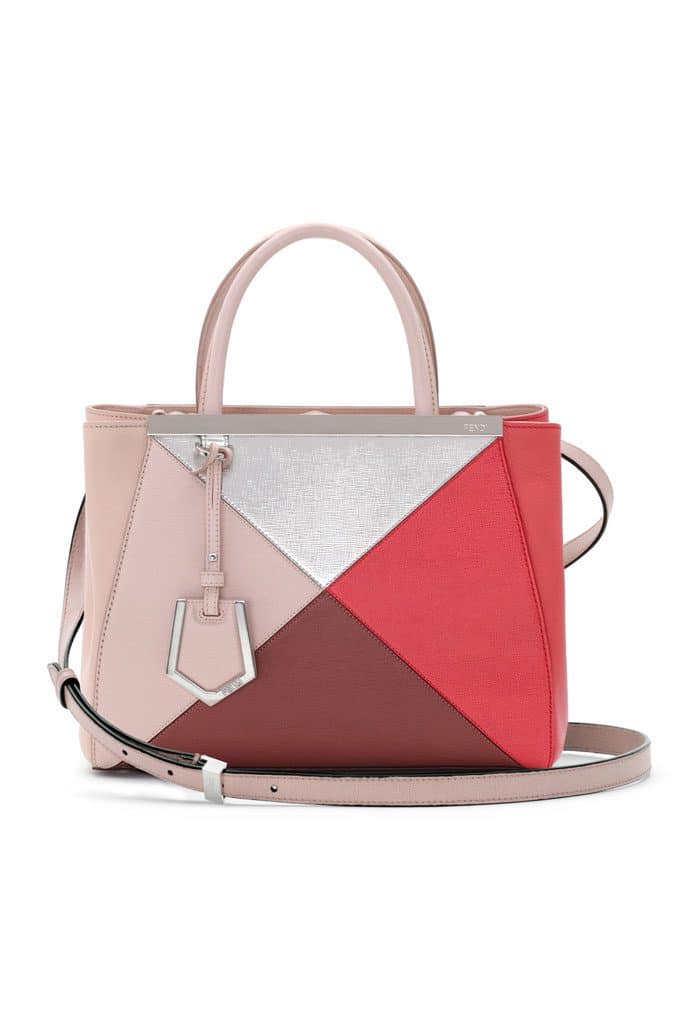 Fendi Pink Multicolor Geometric 3D 2Jours Tote Small Bag - Spring 2014